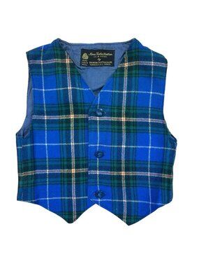 Nova Scotia Tartan Wool Vest Plaid Holiday 2 Toddler